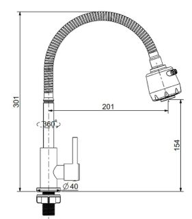 Кран на одну воду Splenka S249.482.05 сатин